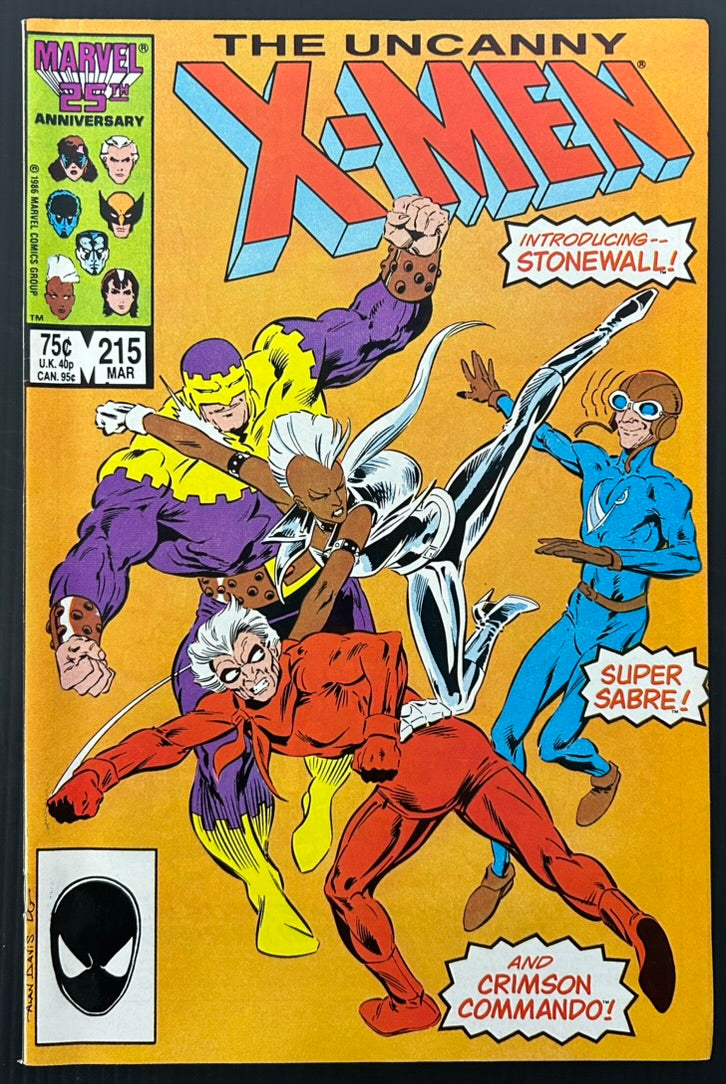🔑 UNCANNY X-MEN #215 [MARVEL COMICS] DIRECT 1987 VF