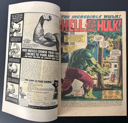 THE INCREDIBLE HULK #154 [MARVEL COMICS] DIRECT 1972 FN/VF