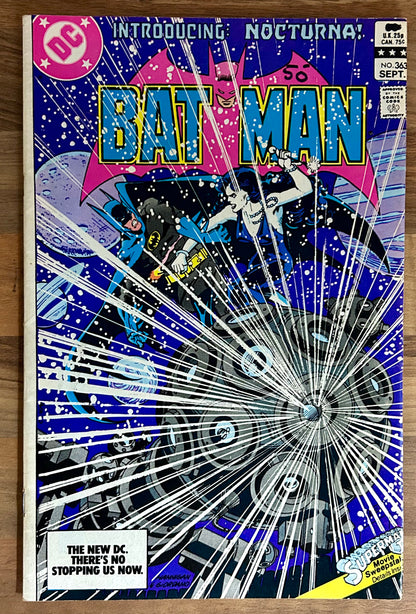 🔑 BATMAN #363 [DC COMICS] DIRECT *NOCTUNA DEBUT* 1983 FN