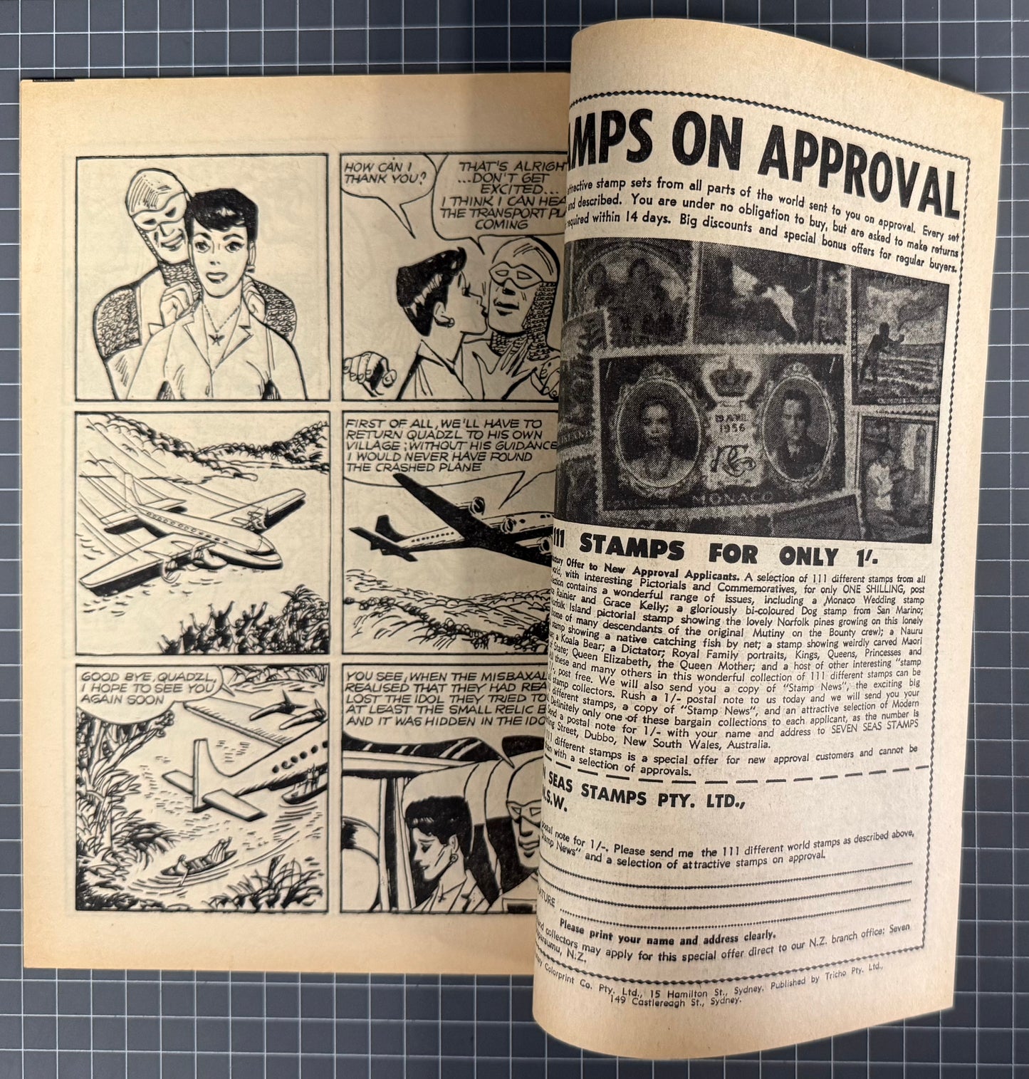 SIR FALCON #50 [TRICHO PUBLICATIONS] AUSTRALIAN PRE-DECIMAL COMIC 1962