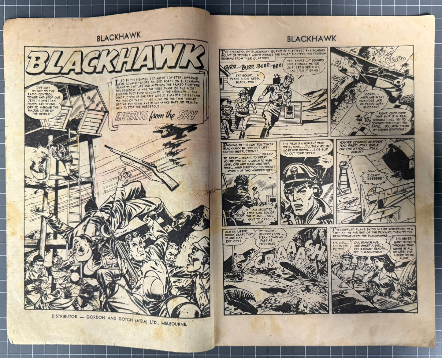 BLACKHAWK COMIC #94 [YOUNG'S MERCHANDISING] AUSTRALIAN COMIC PRE-DECIMAL 1956