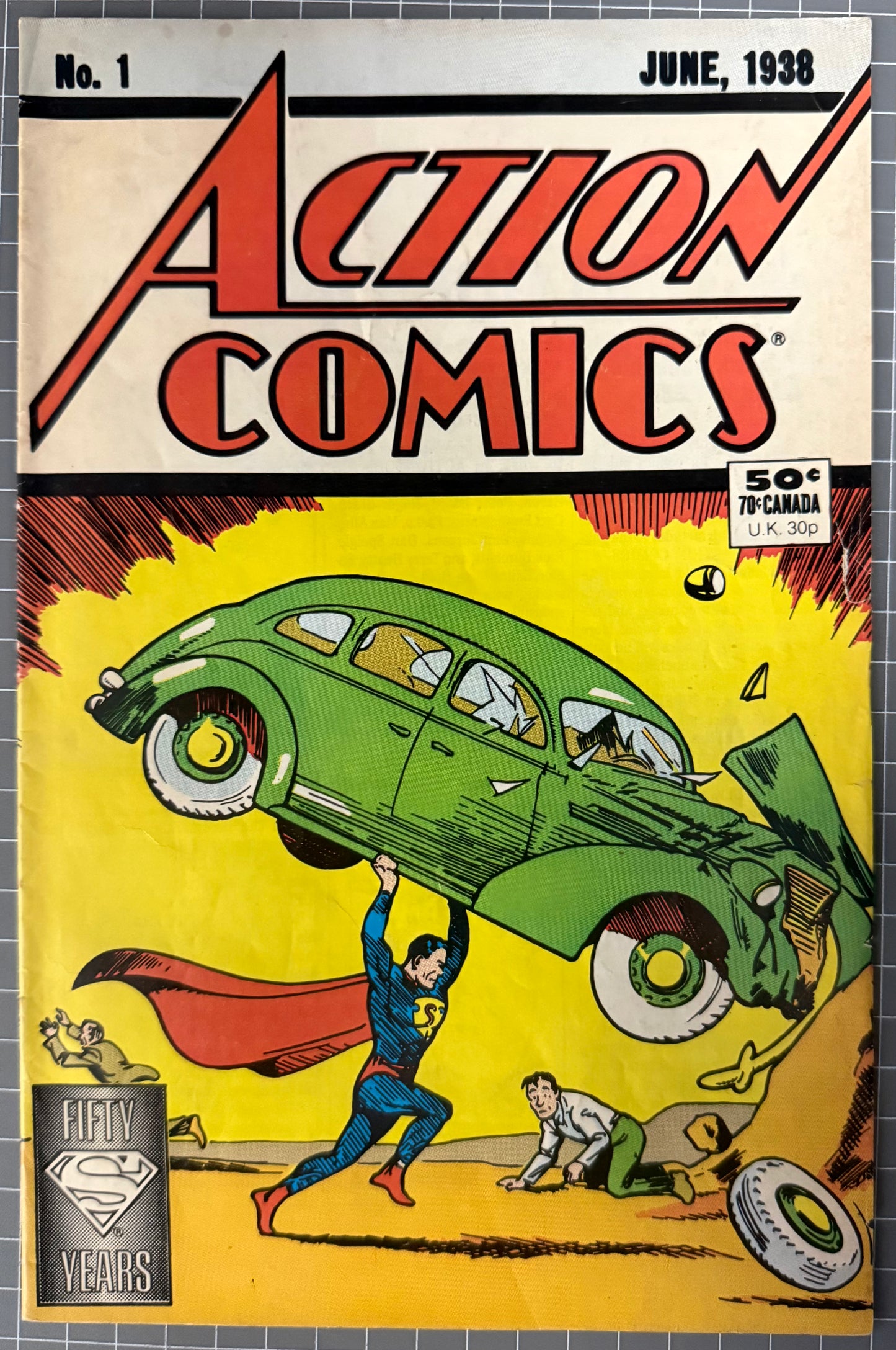 🔑 ACTION COMICS #1 [DC COMICS] DIRECT *REPRINT 1ST APP. SUPERMAN* 1988 VG/FN