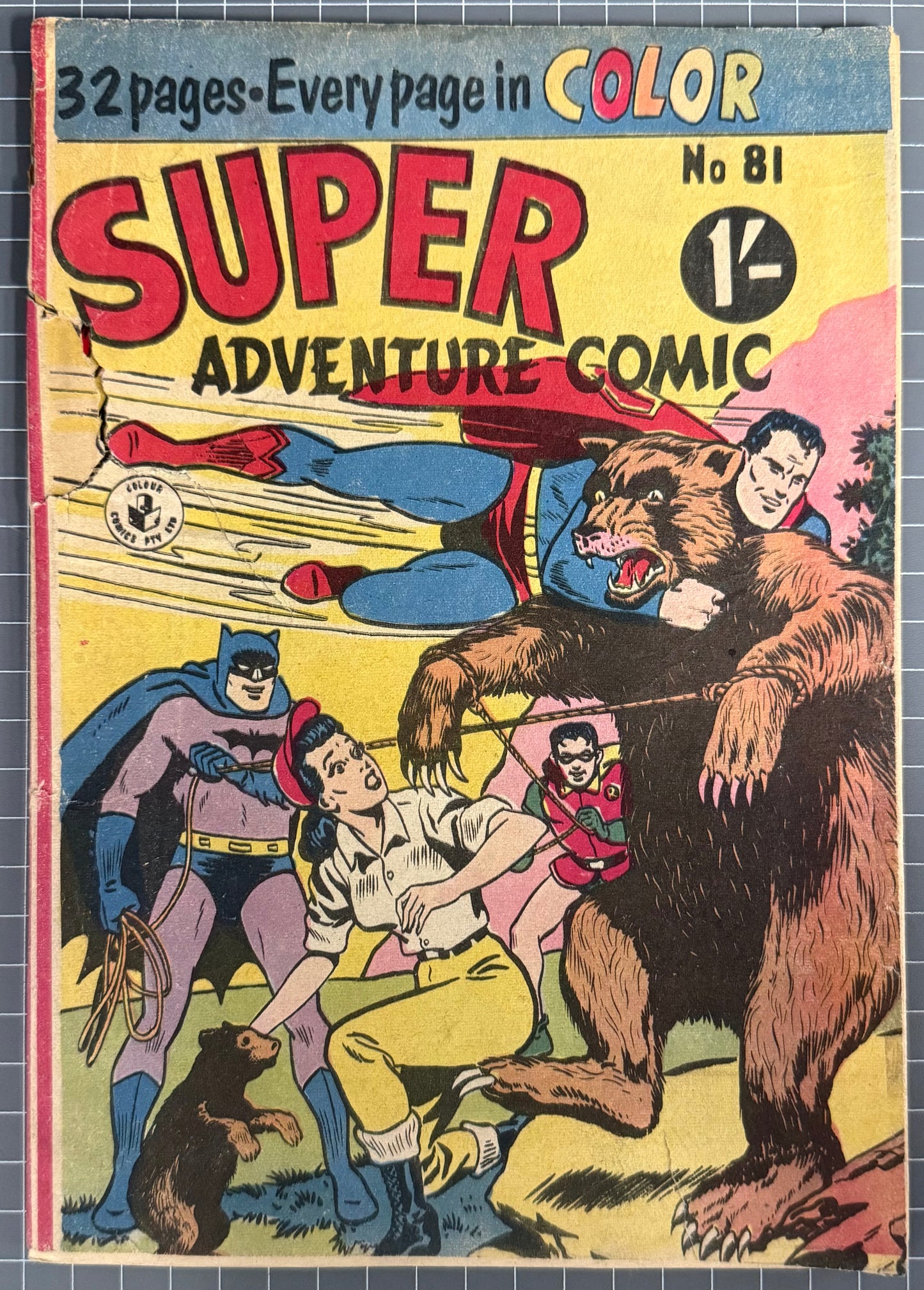 SUPER ADVENTURE COMIC #81 [COLOUR COMICS] AUSTRALIAN PRE-DECIMAL *SCARCE* 1957