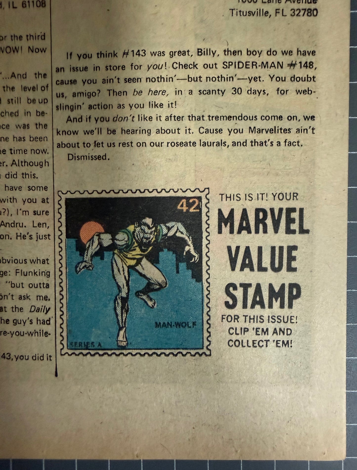 THE AMAZING SPIDER-MAN #147 [MARVEL COMICS] 1975 VG-