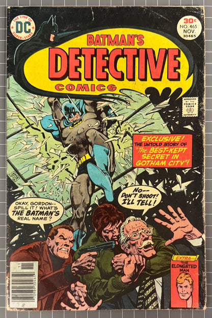 DETECTIVE COMICS #465 [DC COMICS] 1976 GD/VG