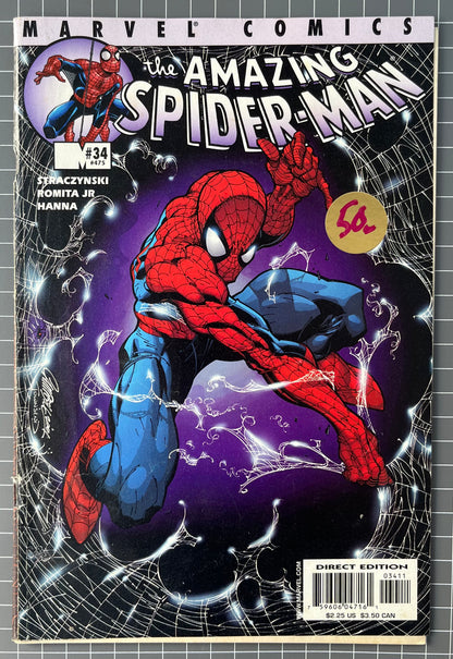 THE AMAZING SPIDER-MAN #34 (#475) [MARVEL COMICS] DIRECT 2001 VG/FN