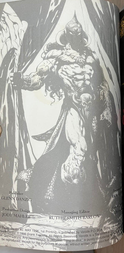 FRANK FRAZETTA'S DEATH DEALER #1-2 [GLENN DANZIG] TPB 1995-1996 1ST PRINTING