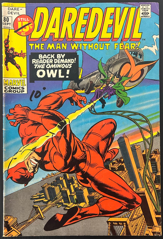 DAREDEVIL #80 [MARVEL COMICS] DIRECT 1971 VG