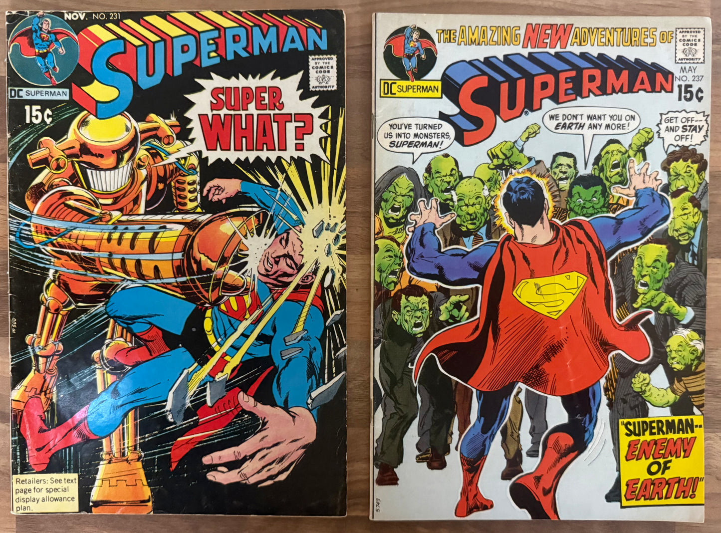 SUPERMAN #179-#255 [DC] NON SEQUENTIAL LOT 20 COMICS SILVER/BRONZE AGE BUNDLE
