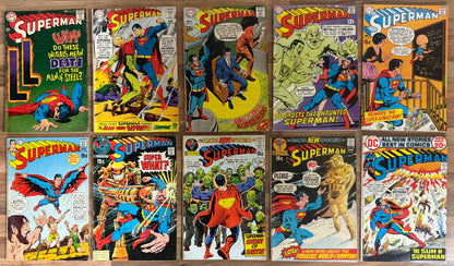 SUPERMAN #179-#255 [DC] NON SEQUENTIAL LOT 20 COMICS SILVER/BRONZE AGE BUNDLE