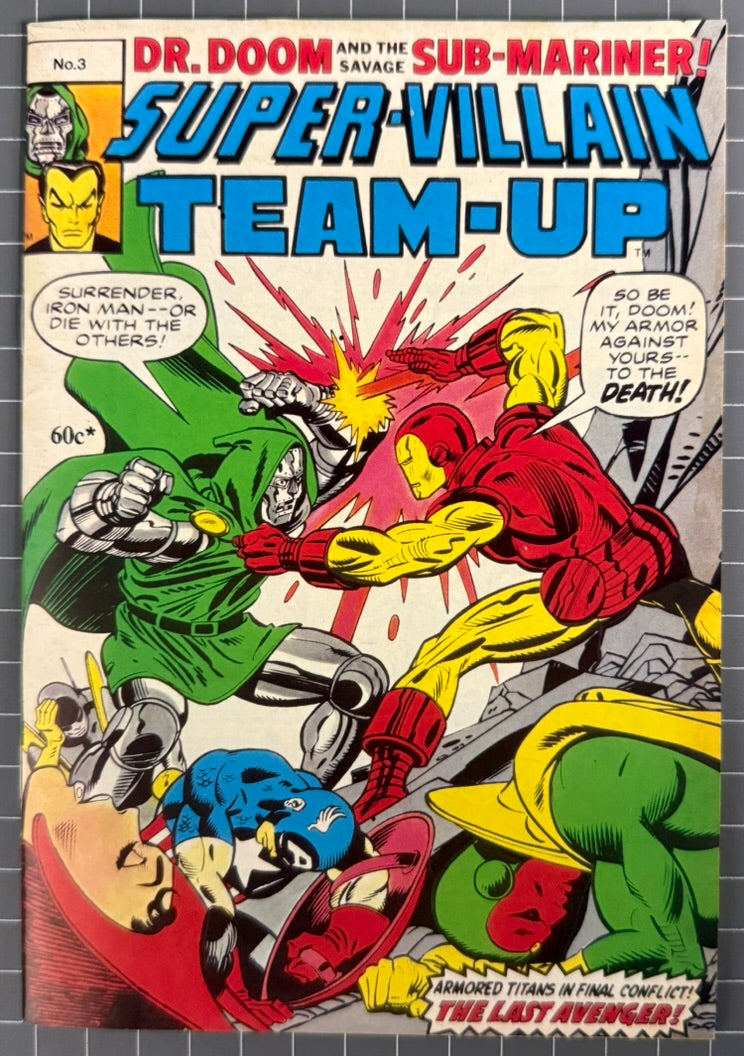 🔑 SUPER-VILLAIN TEAM-UP #3 [YAFFA PUBLISHING] AUSTRALIAN *ORIGIN SHROUD* 1980