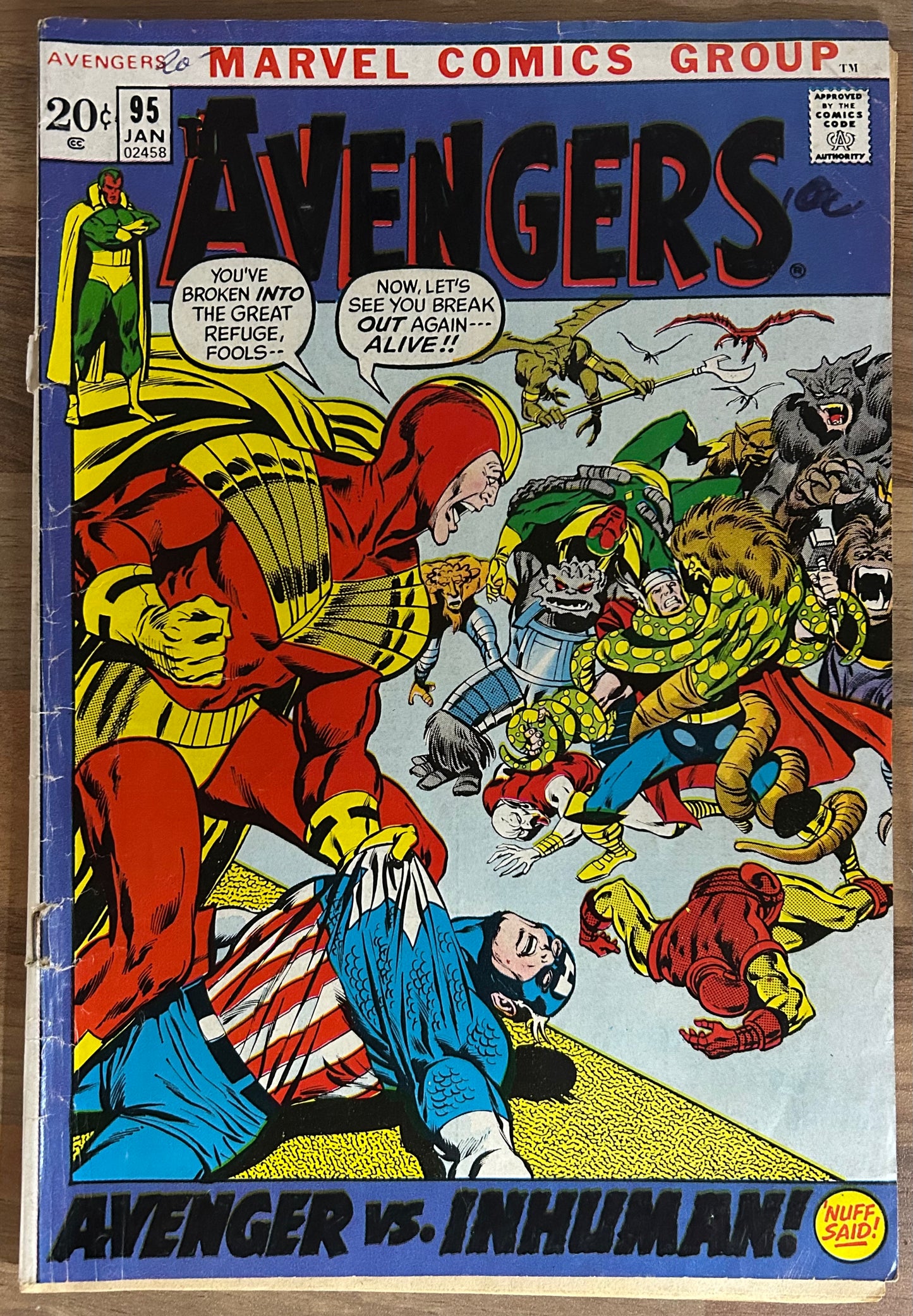 🔑 THE AVENGERS #95 [MARVEL COMICS] *KREE-SKRULL WAR* 1972 GD