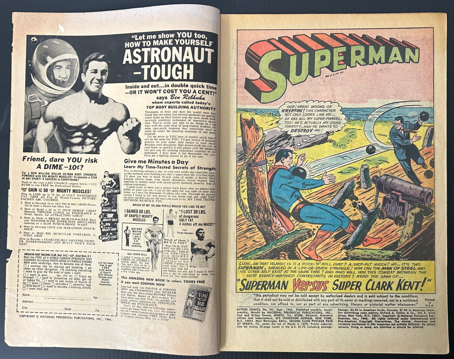 ACTION COMICS #341 [DC COMICS] DIRECT 1966 VG-