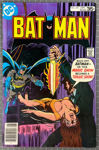 BATMAN #295 [DC COMICS] *JIM APARO COVER* 1978 FN+