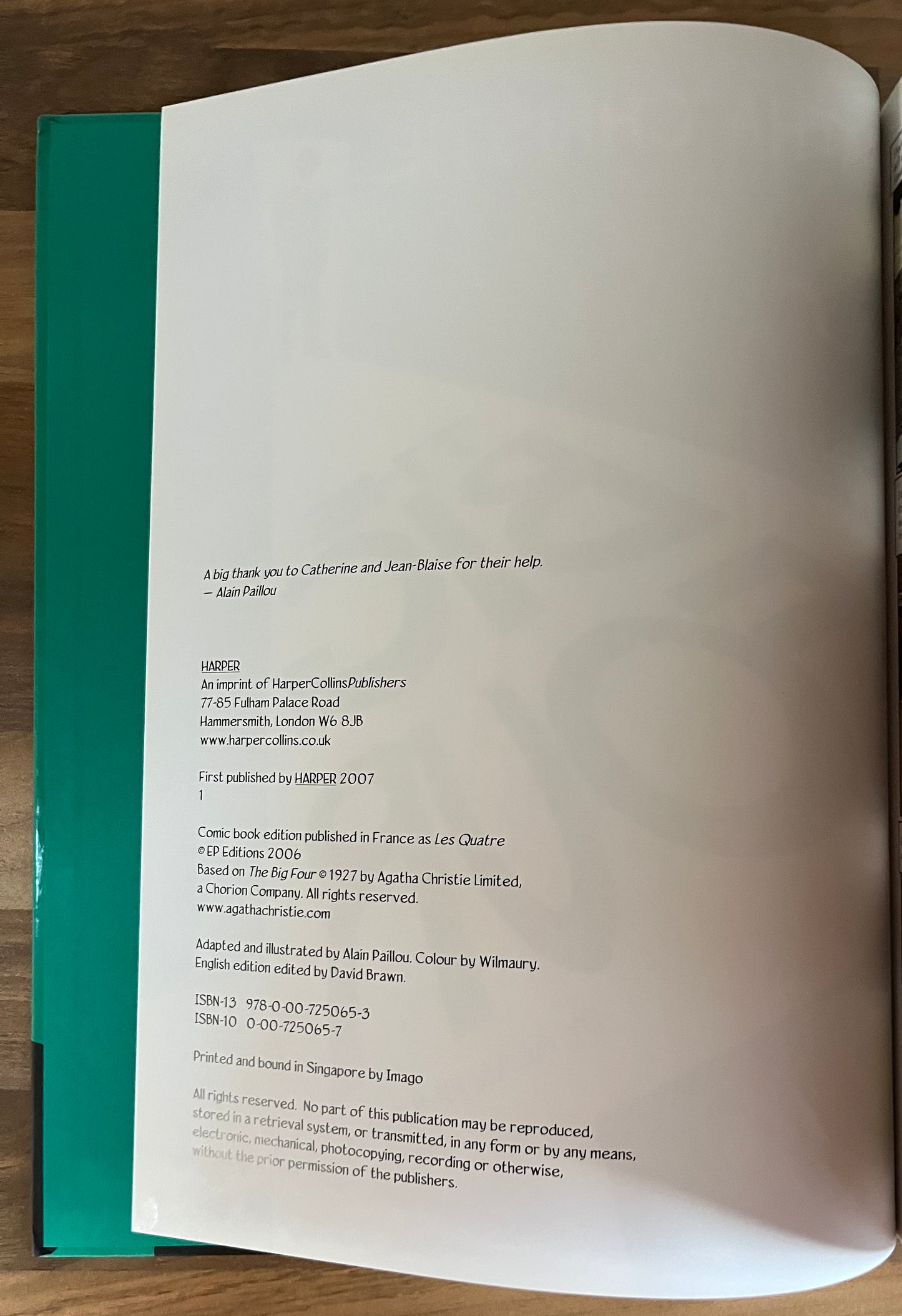 Agatha Christie: The Big Four, Graphic Novel Adapted by Alain Paillou Hardcover