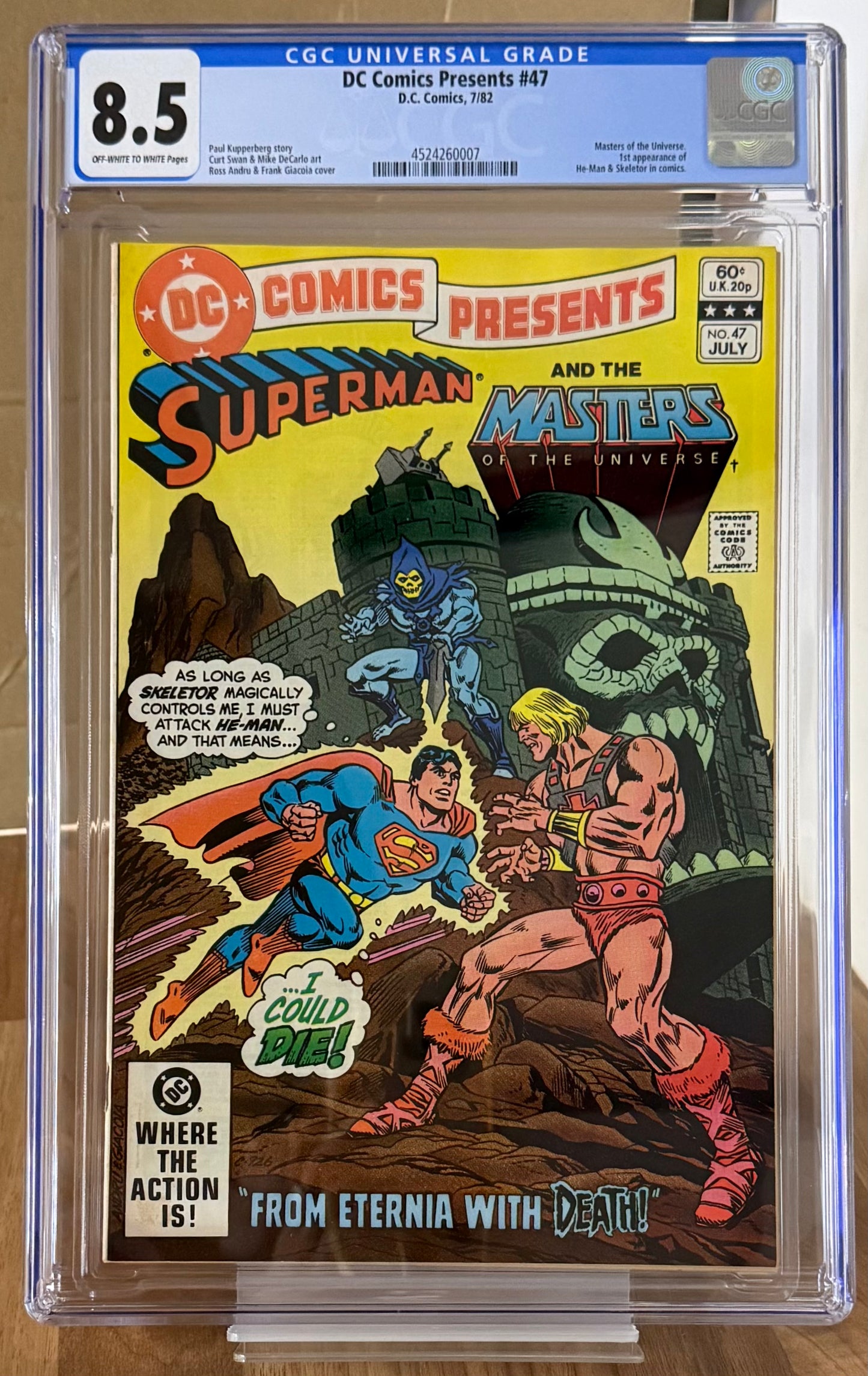 🔑 DC COMICS PRESENTS #47 CGC 8.5 [DC] *1ST MASTERS OF THE UNIVERSE* COMIC 1982