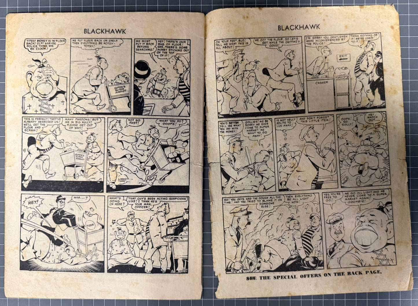 BLACKHAWK COMIC #94 [YOUNG'S MERCHANDISING] AUSTRALIAN COMIC PRE-DECIMAL 1956