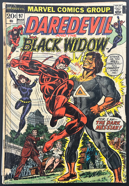🔑 DAREDEVIL #97 [MARVEL COMICS] DIRECT *1ST APP. THE DARK MESSIAH* 1973 GD-