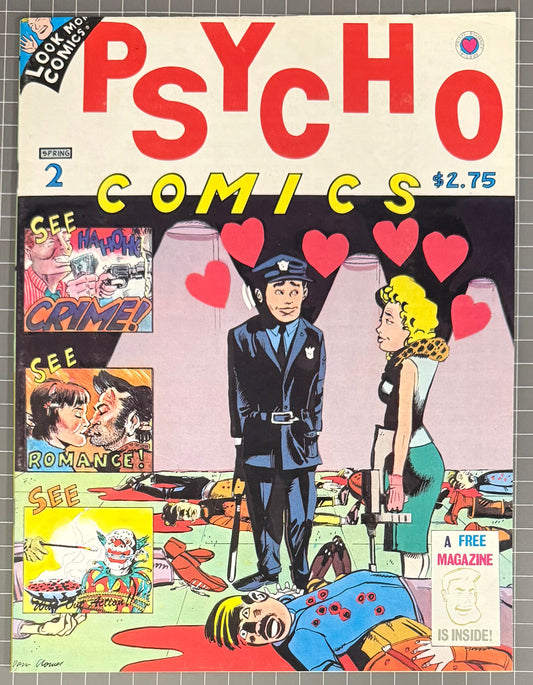 🔑 PSYCHO COMICS #2 [LOOK MOM COMICS] HORROR MAGAZINE 1982 NM-