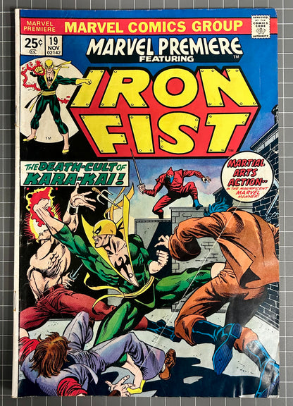 🔑 MARVEL PREMIERE #19 [MARVEL COMICS] *COLLEEN WING & WARD MEACHUM DEBUT* 1974 VG