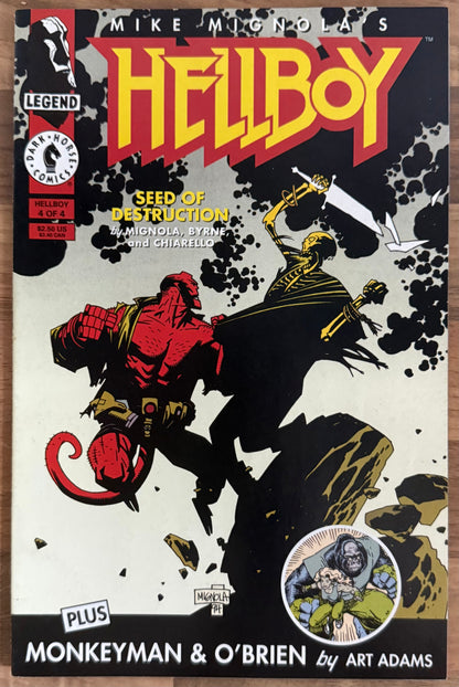 🔑 HELLBOY: SEED OF DESTRUCTION #1-4 SET [DARK HORSE] LOT 4 COMICS HIGH GRADE