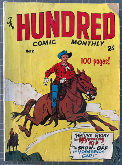 🔑 HUNDRED COMIC MONTHLY #12 [COLOUR COMICS] AUSTRALIAN DC 1957