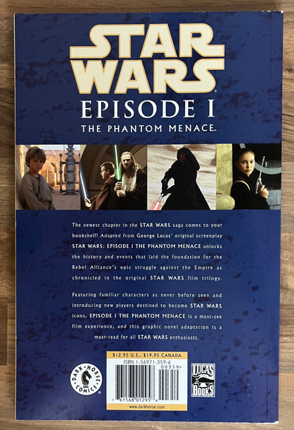 STAR WARS Episode I (1) The Phantom Menace 1st Print 1999 Graphic Novel Dark Horse