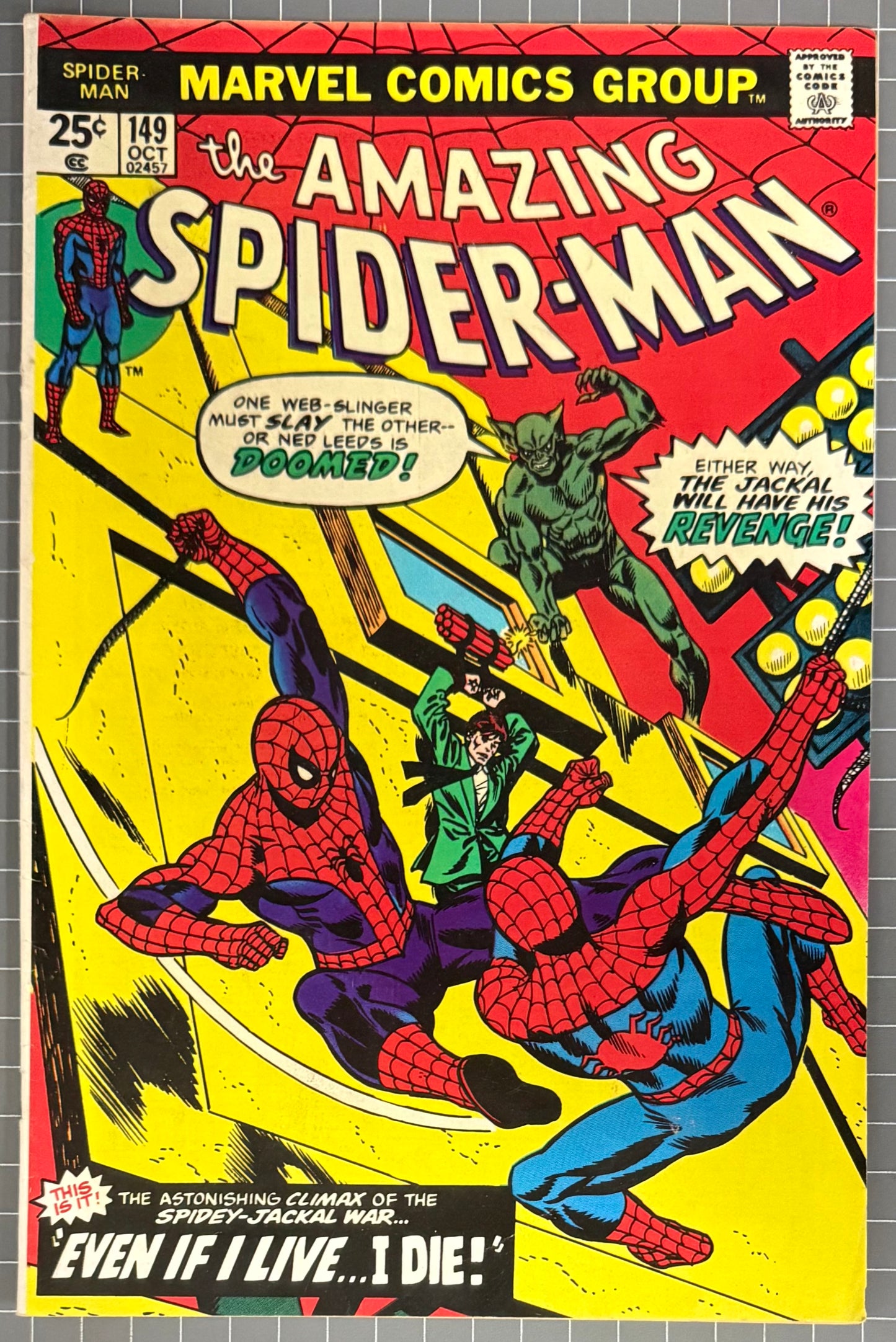 🔑 THE AMAZING SPIDER-MAN #149 [MARVEL COMICS] 1975 FN/VF