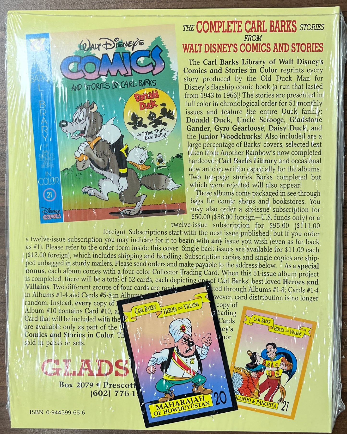 The Carl Barks Library of Walt Disney's Comics and Stories in Color #20 + Trading Card 1993