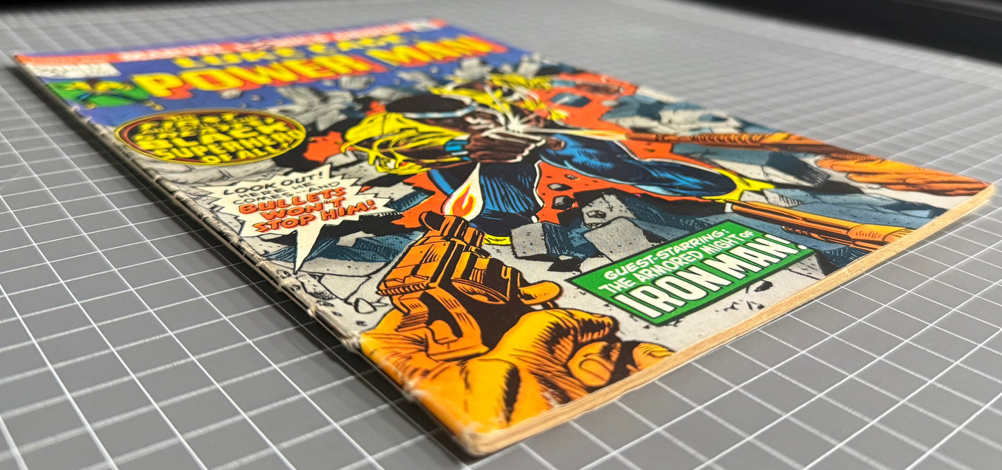 🔑 POWER MAN #17 [MARVEL COMICS] DIRECT *LUKE CAGE BECOMES POWER MAN* 1974 VG