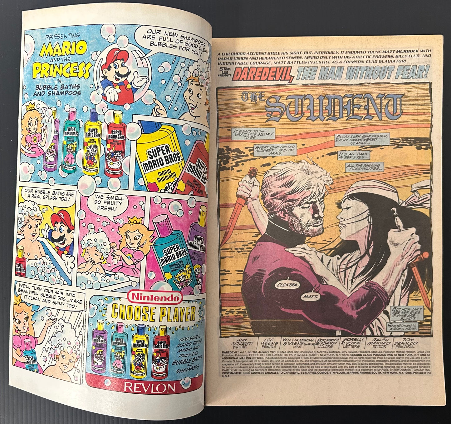DAREDEVIL #288 [MARVEL COMICS] DIRECT 1991 FN