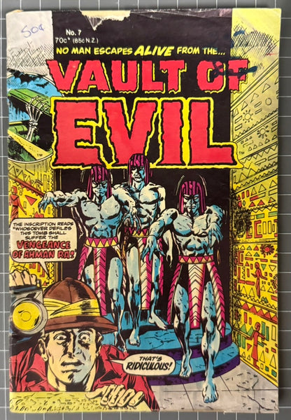 VAULT OF EVIL #7 [YAFFA PUBLISHING] AUSTRALIAN MARVEL DIGEST COMIC 1981