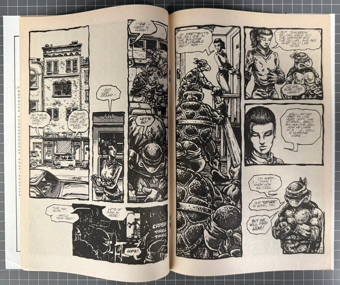 🔑 TEENAGE MUTANT NINJA TURTLES #3 (TMNT) [MIRAGE] 2ND PRINT COMIC 1988 VG/FN