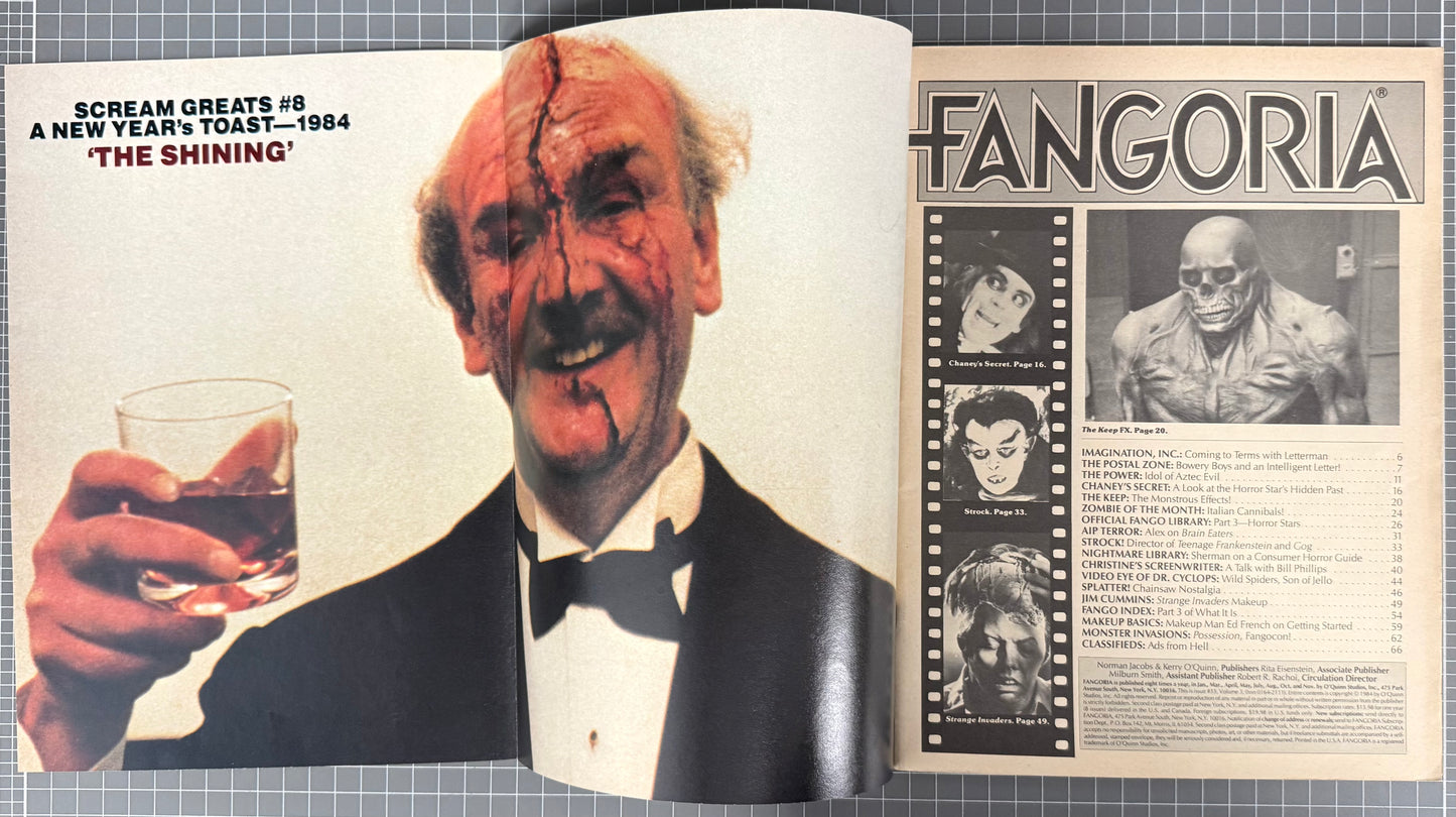 FANGORIA VOL. 1 #33 + POSTER [O'QUINN STUDIOS] HORROR MAGAZINE 1984
