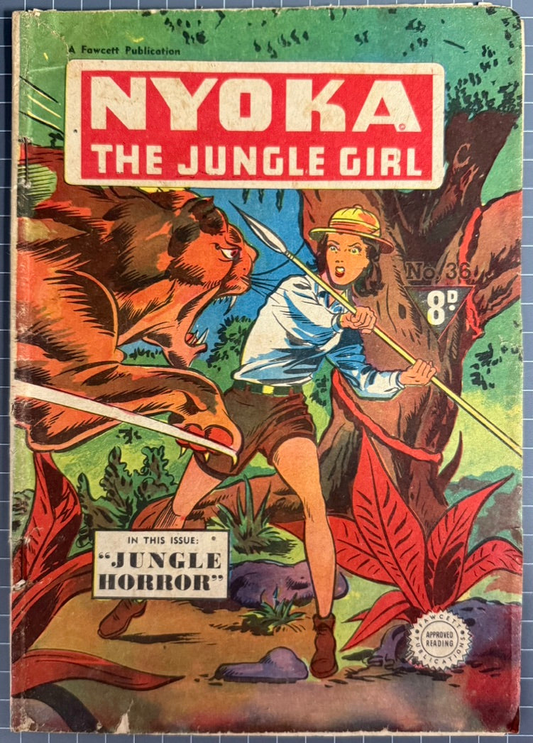 NYOKA THE JUNGLE GIRL #36 (LARRY CLELAND) AUSTRALIAN PRE-DECIMAL COMIC 1952