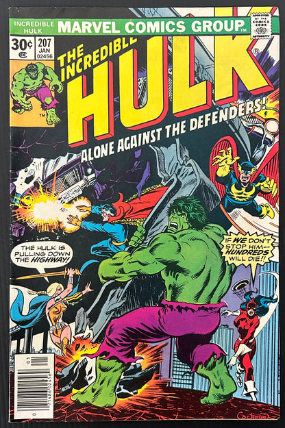 THE INCREDIBLE HULK #207 [MARVEL COMICS] NEWSSTAND 1977 FN/VF