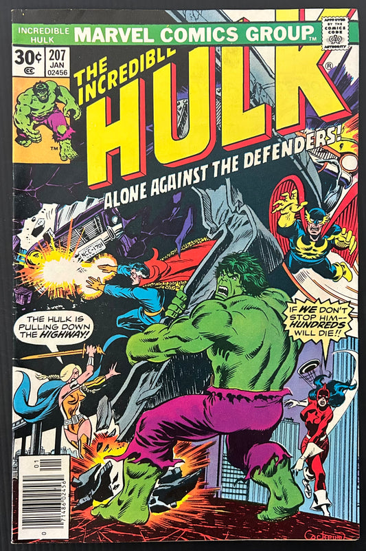 THE INCREDIBLE HULK #207 [MARVEL COMICS] NEWSSTAND 1977 FN/VF
