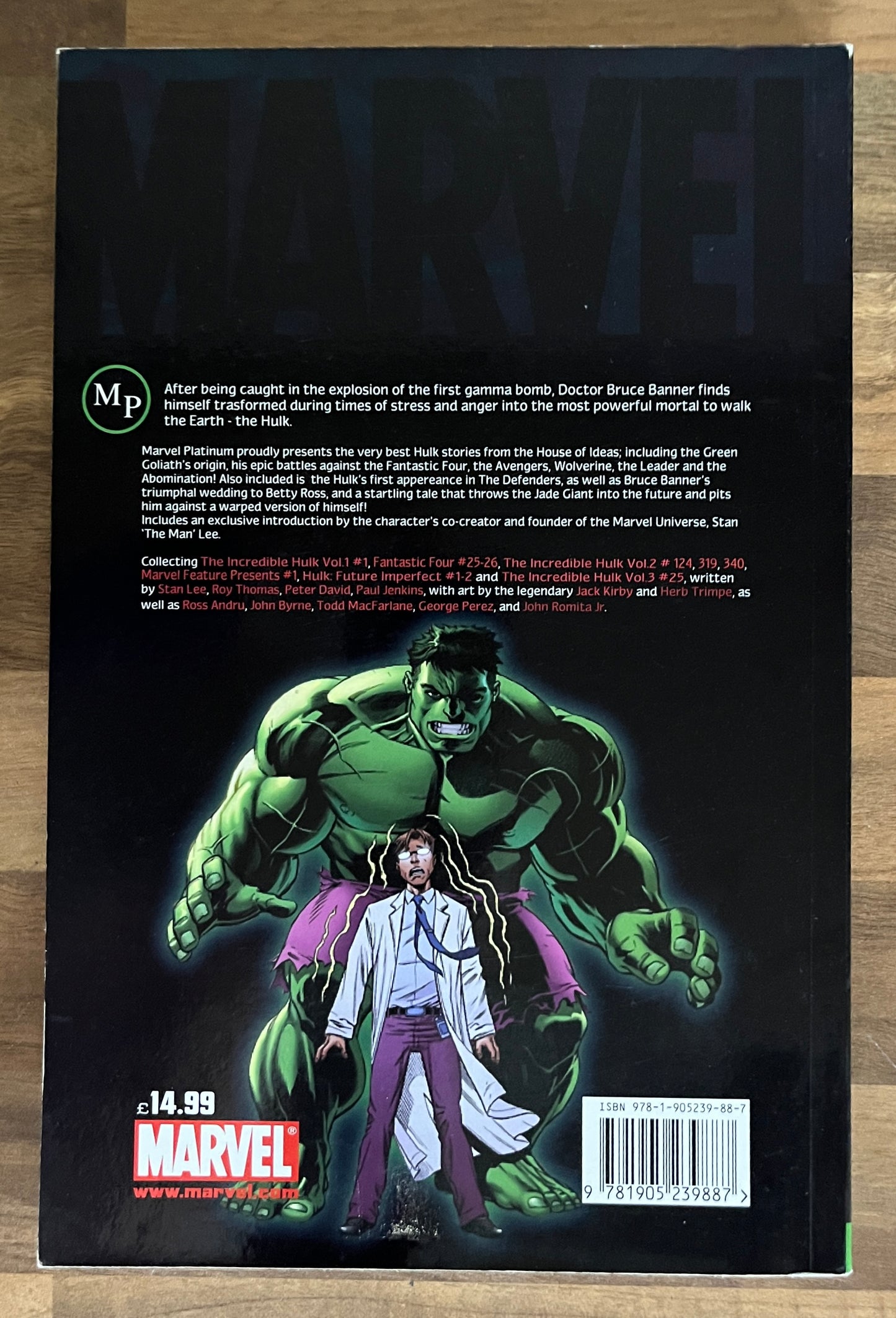 Marvel Platinum: The Definitive Incredible Hulk by Stan Lee, Marvel Graphic Novel