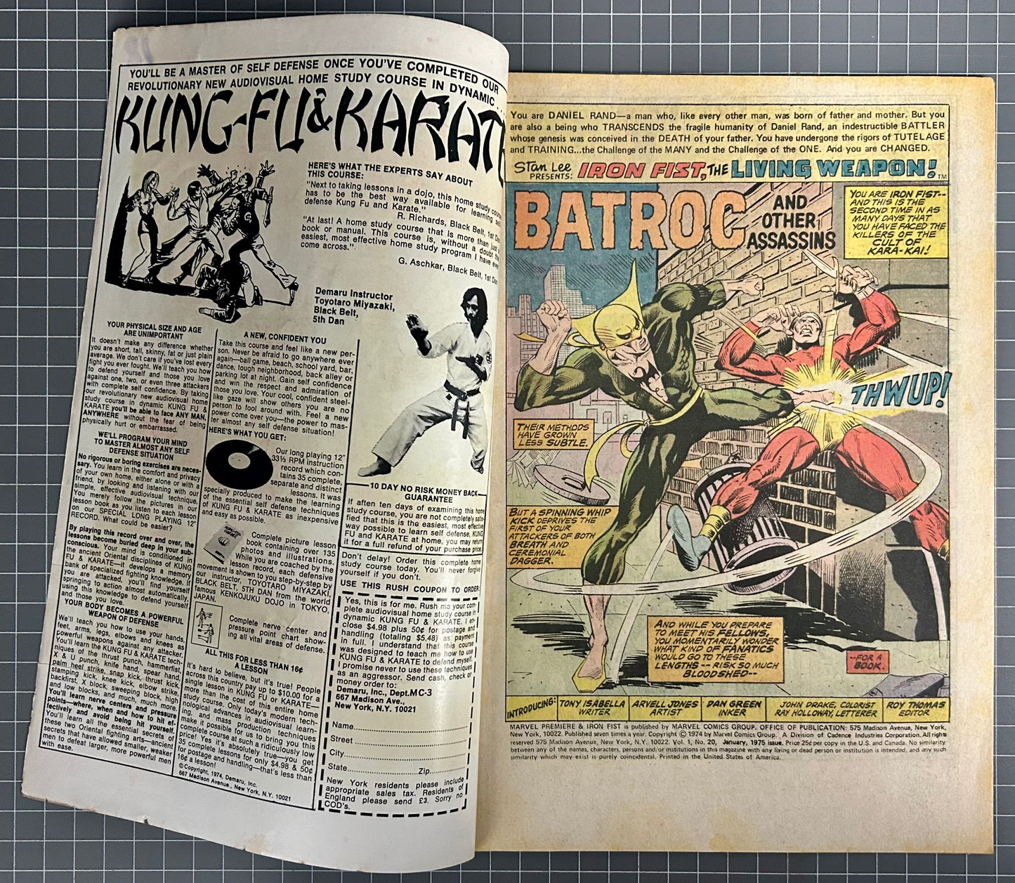 MARVEL PREMIERE #20 [MARVEL COMICS] DIRECT 1975 VG+