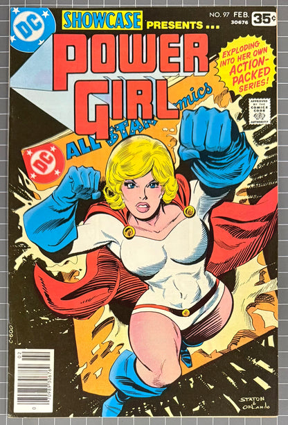 🔑 SHOWCASE #97 [DC COMICS] NEWSSTAND ***1ST APP. POWER GIRL*** 1977 FN/VF