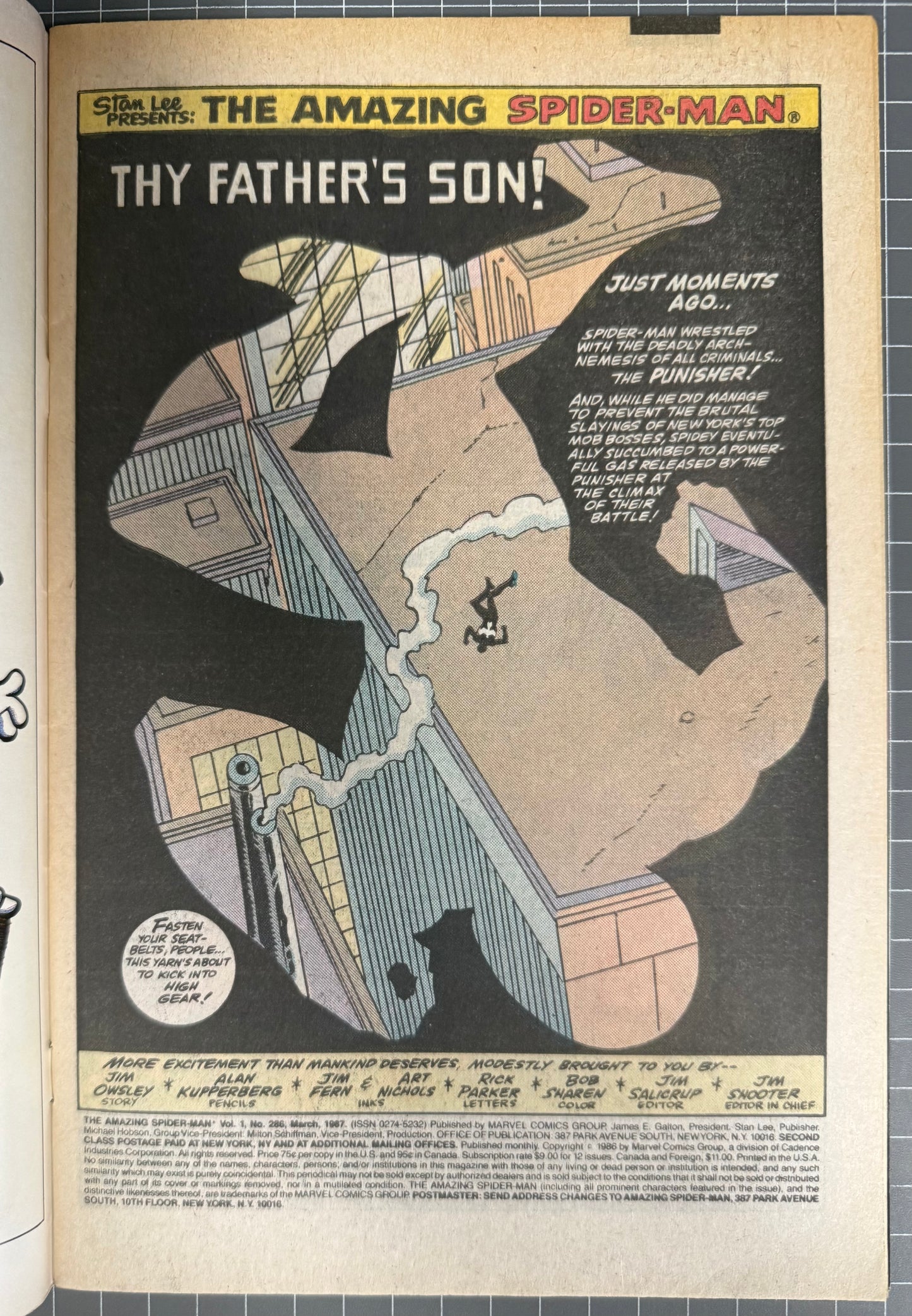 THE AMAZING SPIDER-MAN #286 [MARVEL COMICS] DIRECT *GANG WAR PART 3* 1987 FN