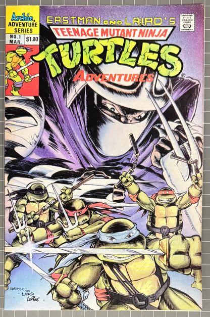 🔑 TEENAGE MUTANT NINJA TURTLES ADVENTURES #1 [ARCHIE] DIRECT COMIC 1989 FN/VF