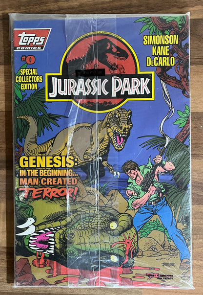 Jurassic Park Official Movie Adaptation TPB + #0 Topps Perez Comic Sealed New