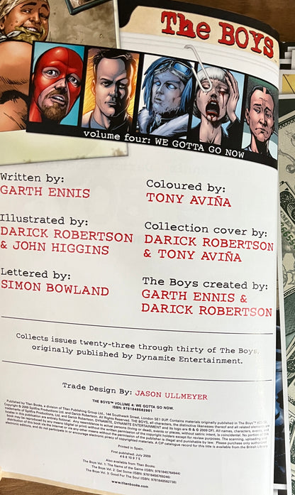 The Boys: Volume Four WE GOTTA GO NOW Garth Ennis, 1st Edition TPB Titan Bks
