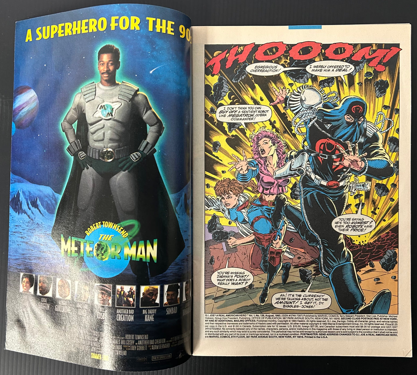 G.I. JOE: A REAL AMERICAN HERO #139 [MARVEL COMICS] NEWSSTAND 1993 NM-