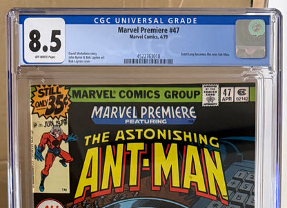 🔑 MARVEL PREMIERE #47 CGC 8.5 [MARVEL COMICS] *1ST SCOTT LANG ANT-MAN* 1979