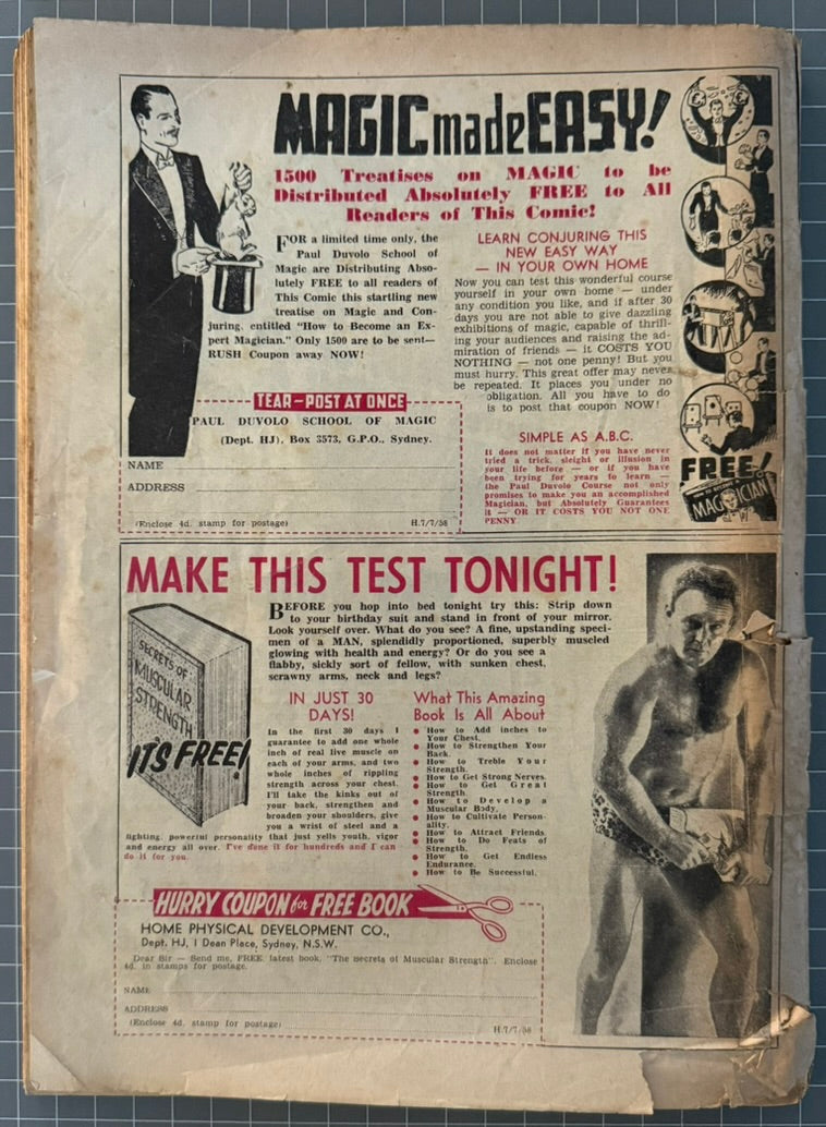 🔑 HUNDRED COMIC MONTHLY #22 [COLOUR COMICS] AUSTRALIAN DC 1958