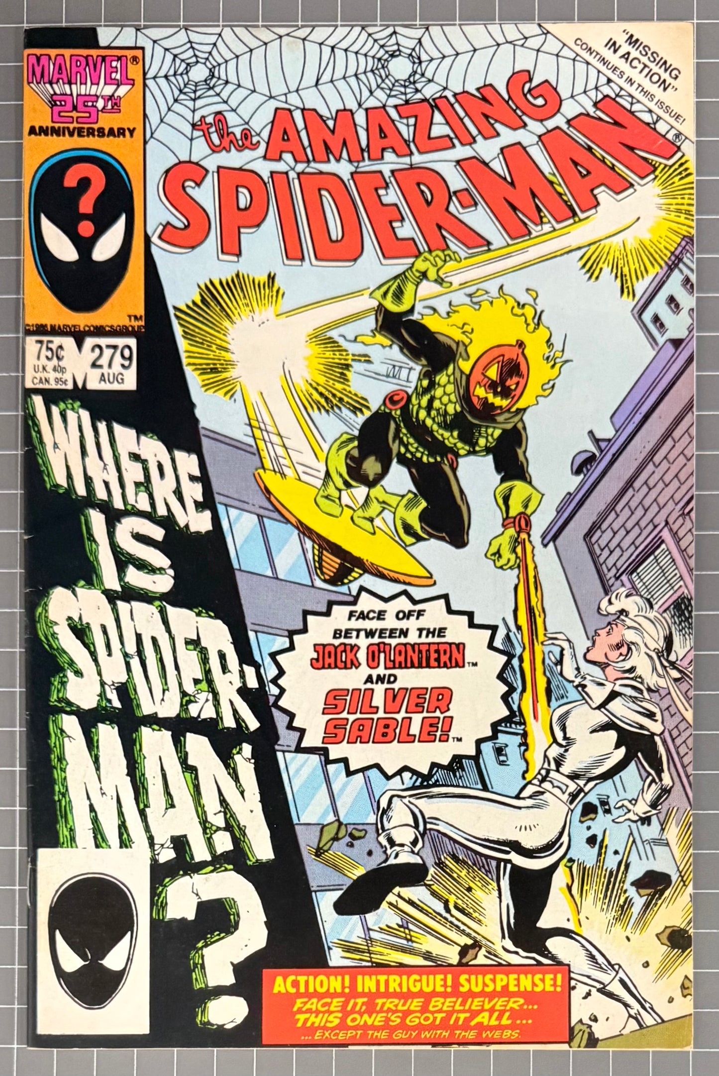 🔑 AMAZING SPIDER-MAN #279 [MARVEL COMICS] *3RD APP. SILVER SABLE* 1986 FN/VF