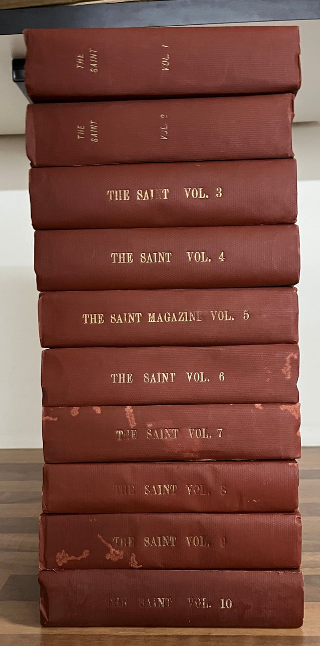 THE SAINT DETECTIVE MAGAZINE BOUND VOLUMES 1-10 [MAGAZINE ENTERPRISES] HARDCOVER 1954-1959 FAIR/GOOD