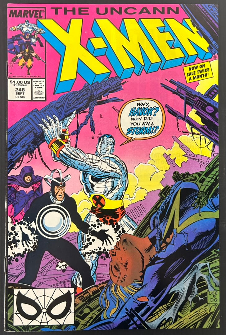 🔑 UNCANNY X-MEN #248 [MARVEL COMICS] DIRECT 1989 VF-